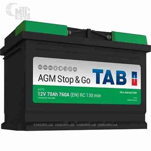 Аккумулятор TAB AGM Stop & Go [213070] 6СТ-70 Ач R EN760 А 278x175x190мм